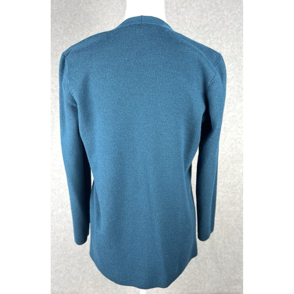 Eileen Fisher Tunic Sweater Womens XS Teal Italian Yarn V Neck Knit Pullover - Picture 4 of 14